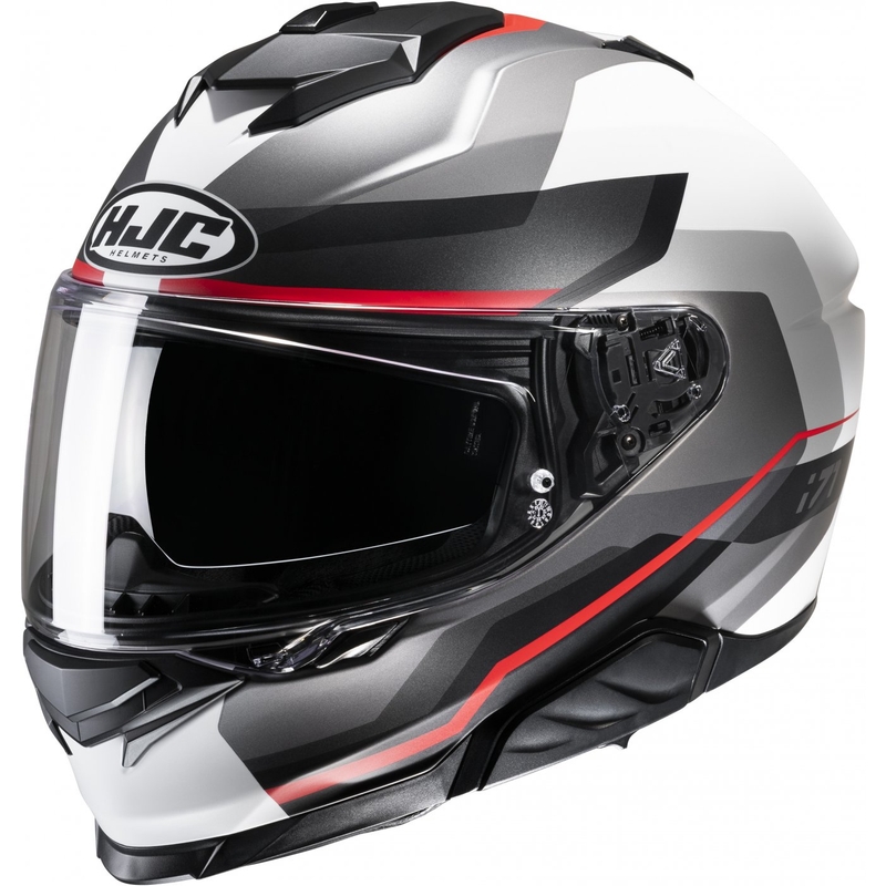 Casco integral de moto HJC i71 Nior MC1SF negro-gris-blanco-rojo liquidación