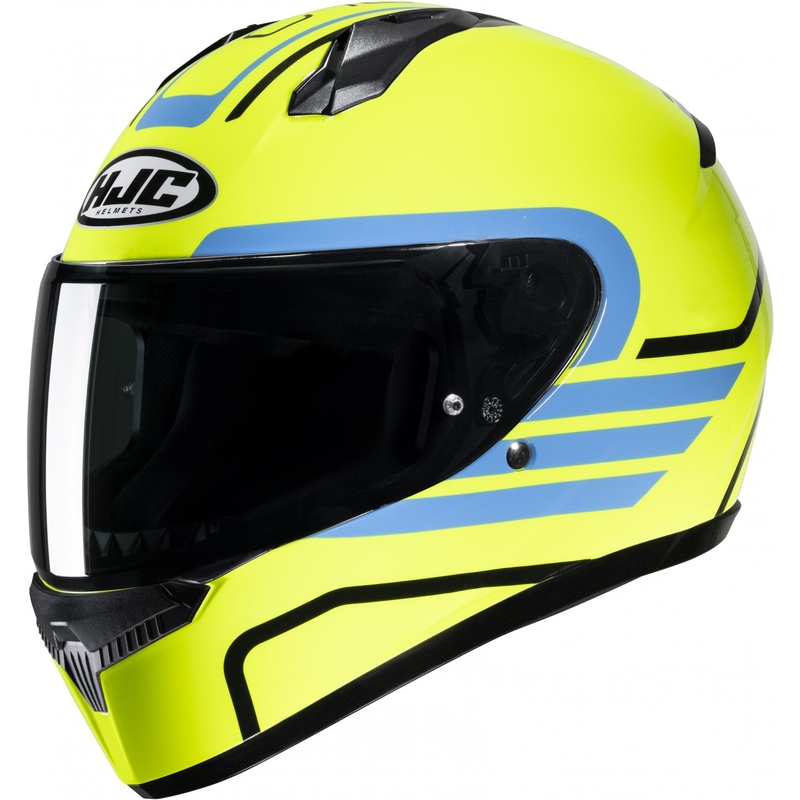 Casco integral de moto HJC C10 Lito MC3H azul-amarillo fluo