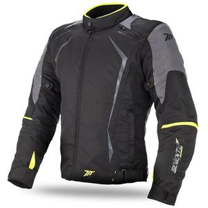 Chaqueta de moto SETENTA GRADOS SD-JR47 negro-gris-amarillo fluo