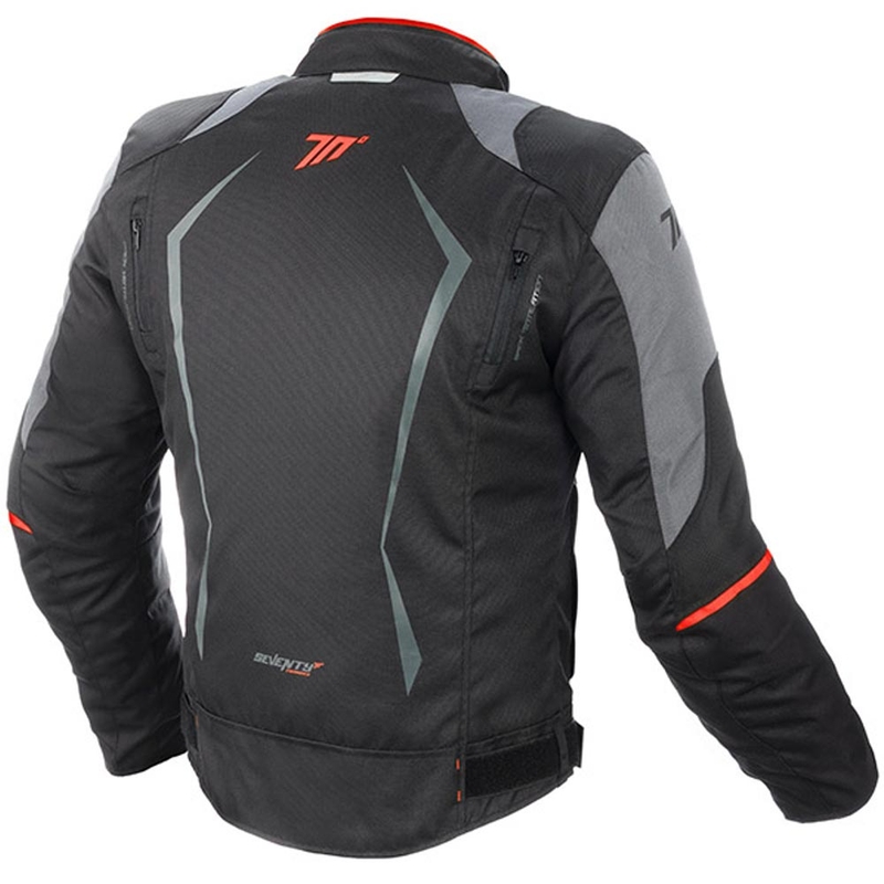 Chaqueta de moto SETENTA GRADOS SD-JR47 negro-gris-rojo
