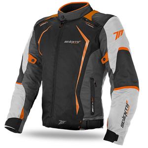 Chaqueta de moto SETENTA GRADOS SD-JR47 negro-gris-naranja