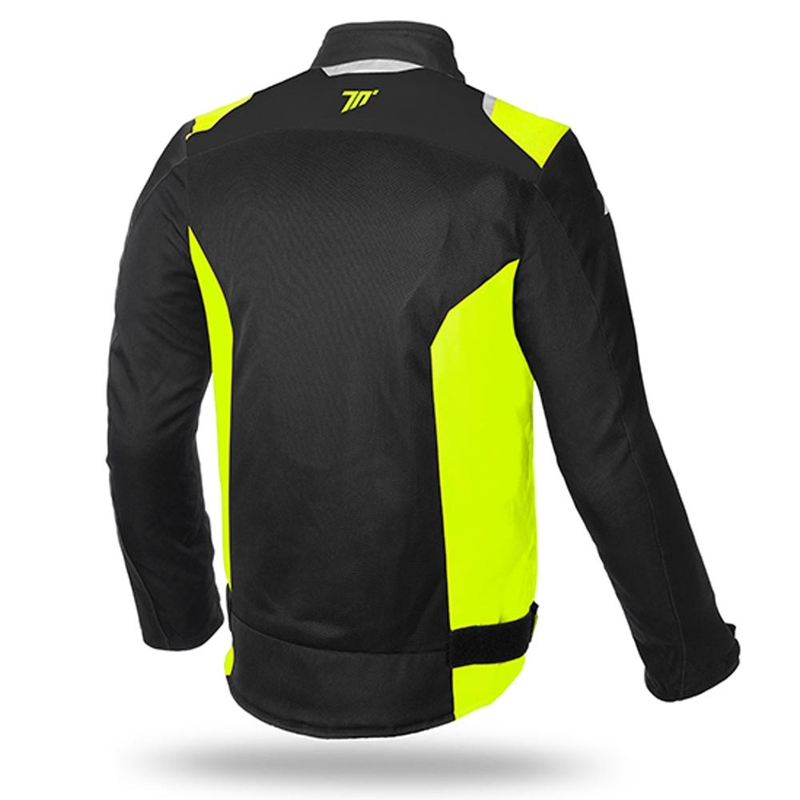 Chaqueta de moto SETENTA GRADOS SD-JR48 negro-amarillo fluo
