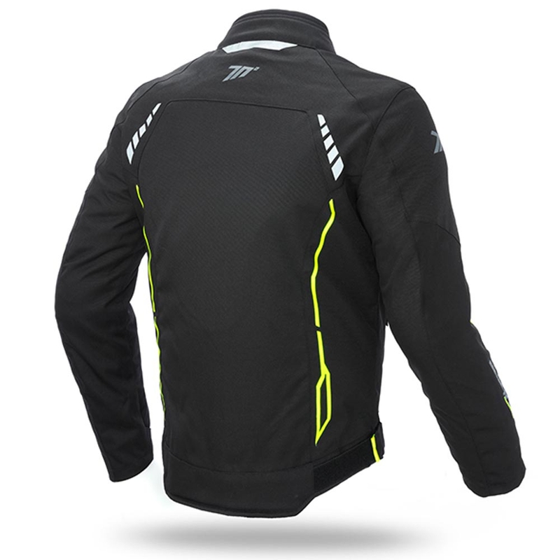 Chaqueta de moto SEVENTY DEGREES SD-JR65 negro-amarillo fluo