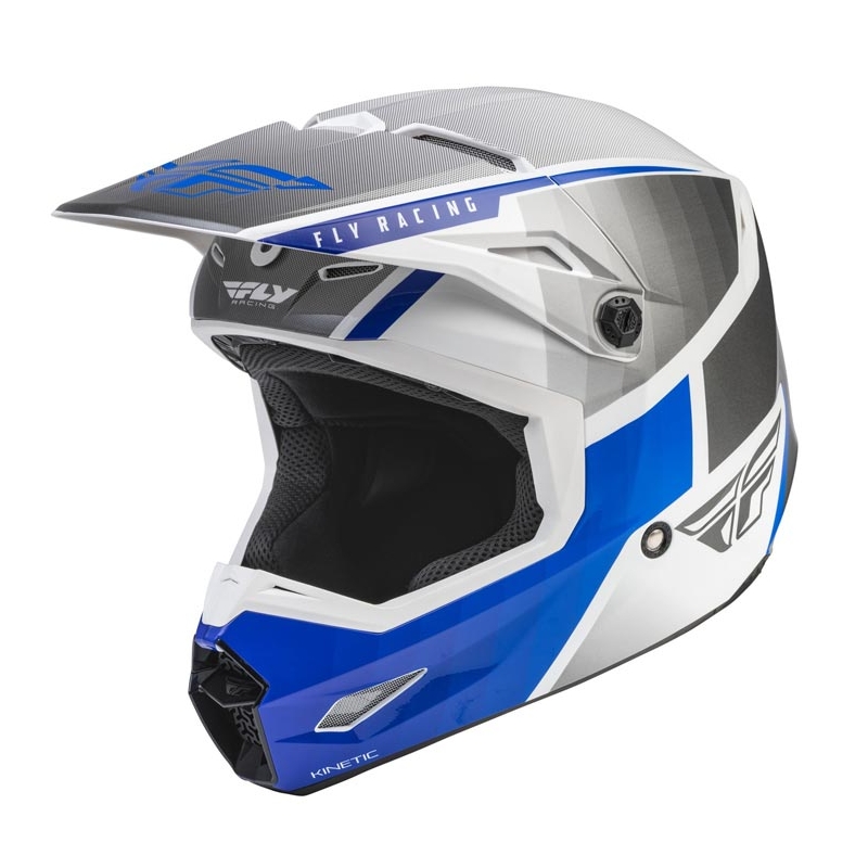 Casco motocross FLY Racing Kinetic Drift azul-gris-blanco