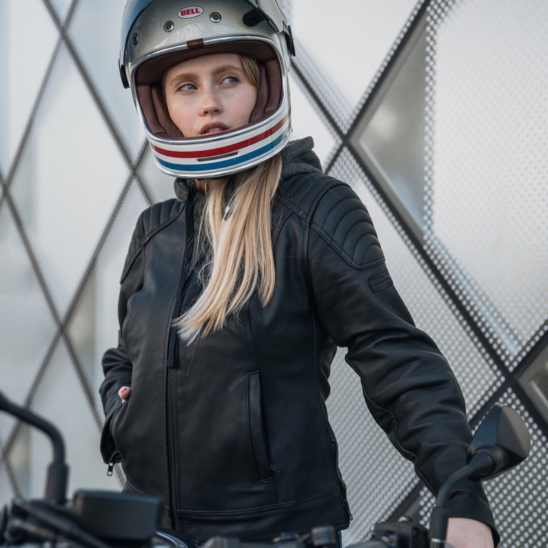Chaqueta de moto para mujer Rebelhorn Impala Negra
