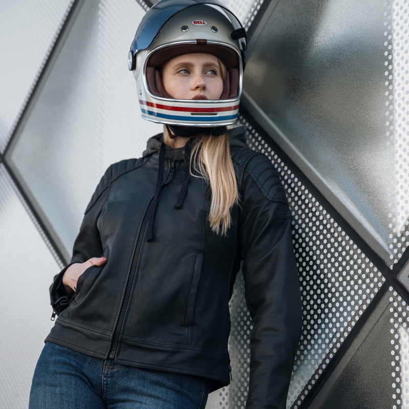 Chaqueta de moto para mujer Rebelhorn Impala Negra