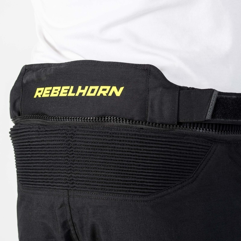 Pantalones de moto Rebelhorn Patrol Gris-Negro-Amarillo Flúo liquidación