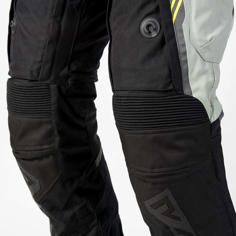 Pantalones de moto Rebelhorn Patrol Gris-Negro-Amarillo Flúo liquidación