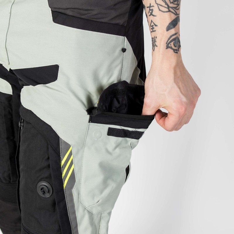 Pantalones de moto Rebelhorn Patrol Gris-Negro-Amarillo Flúo liquidación