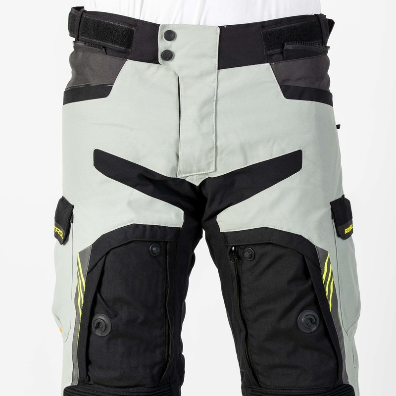 Pantalones de moto Rebelhorn Patrol Gris-Negro-Amarillo Flúo liquidación