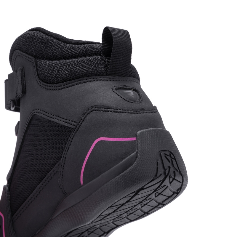 Botas de moto para mujer Rebelhorn Spark II en negro y rosa