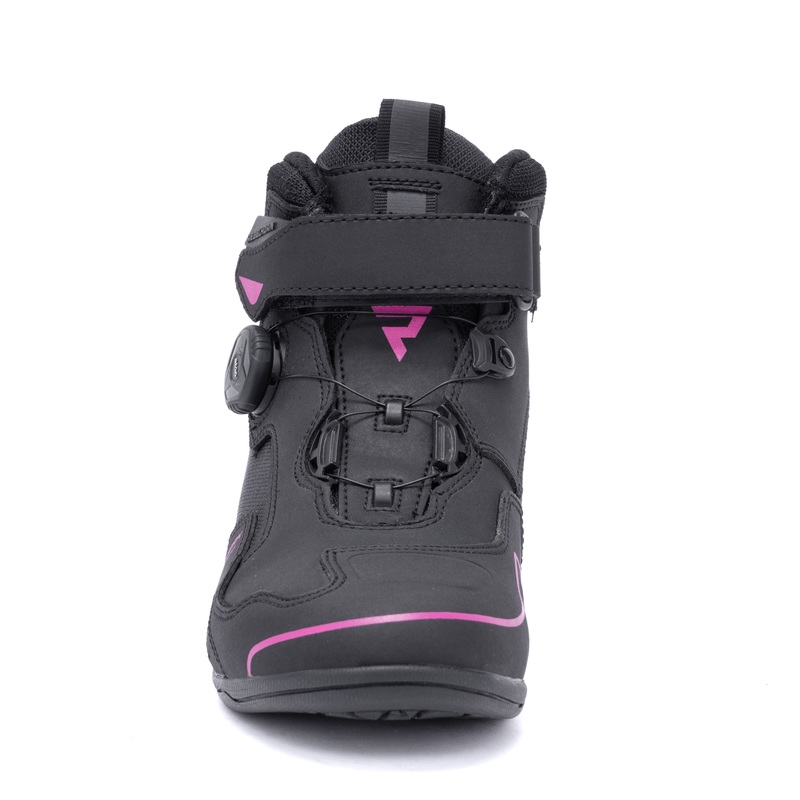 Botas de moto para mujer Rebelhorn Spark II en negro y rosa