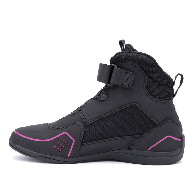 Botas de moto para mujer Rebelhorn Spark II en negro y rosa