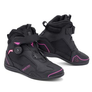 Botas de moto para mujer Rebelhorn Spark II en negro y rosa