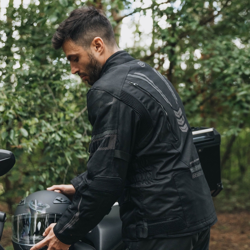 Chaqueta de moto Ozone Tour III negra