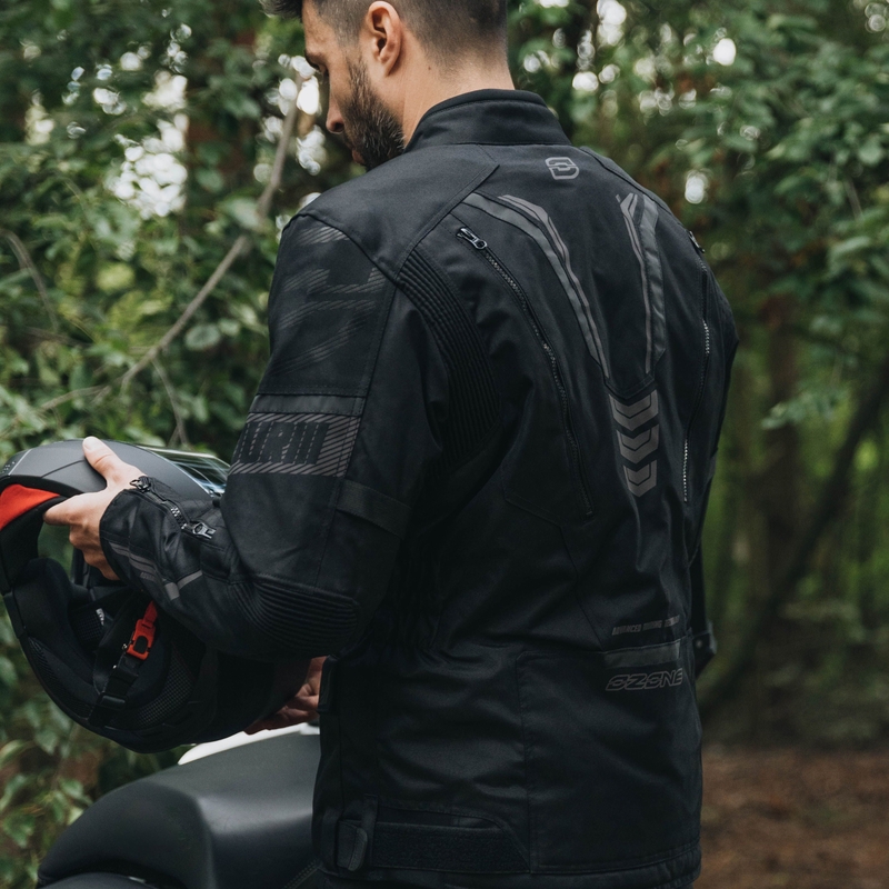 Chaqueta de moto Ozone Tour III negra