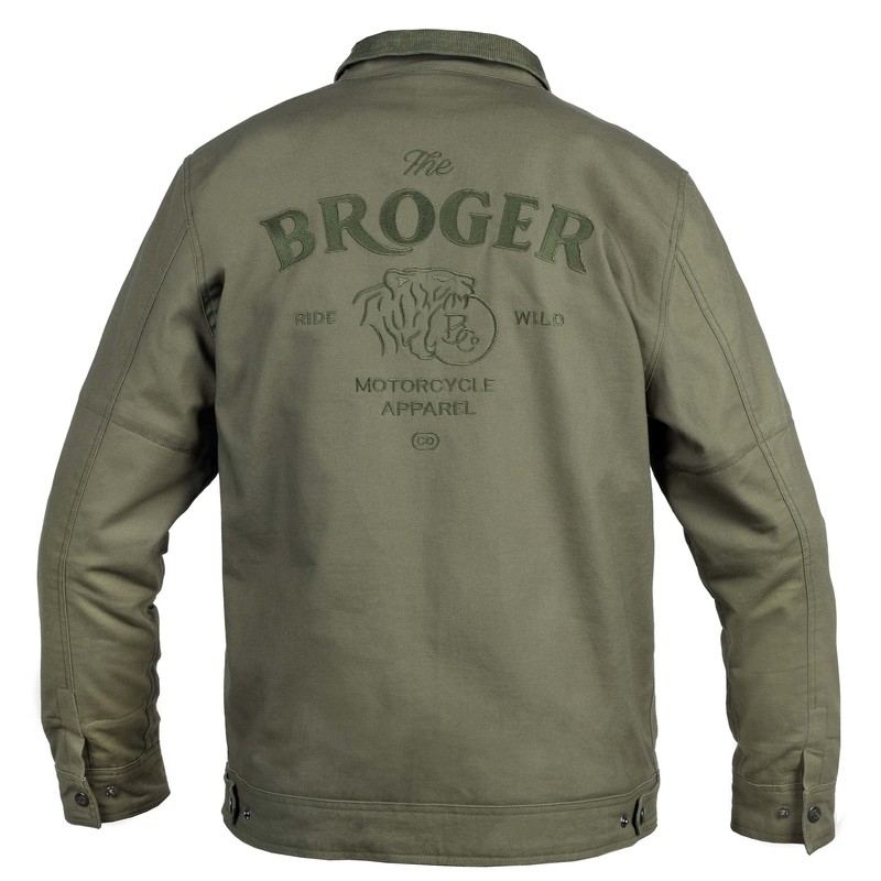 BROGER Montana chaqueta de moto verde oliva liquidación