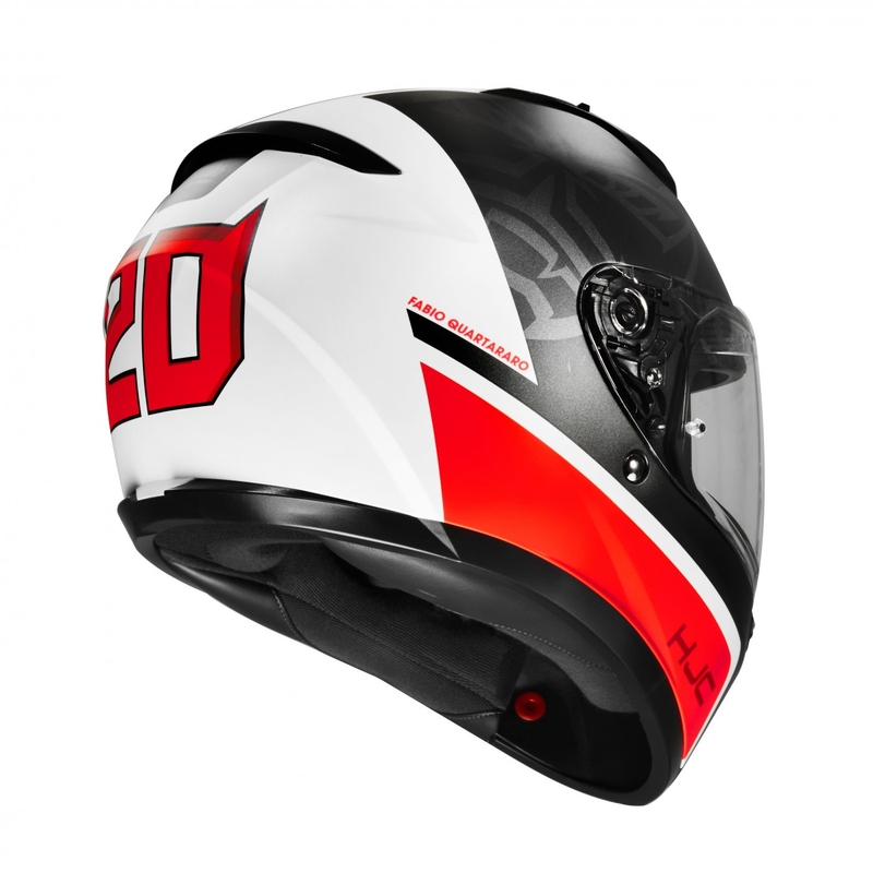 Casco integral de moto HJC C10 Fabio Quartararo 20 MC1SF negro-blanco-rojo