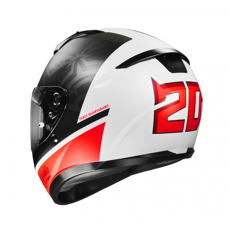 Casco integral de moto HJC C10 Fabio Quartararo 20 MC1SF negro-blanco-rojo