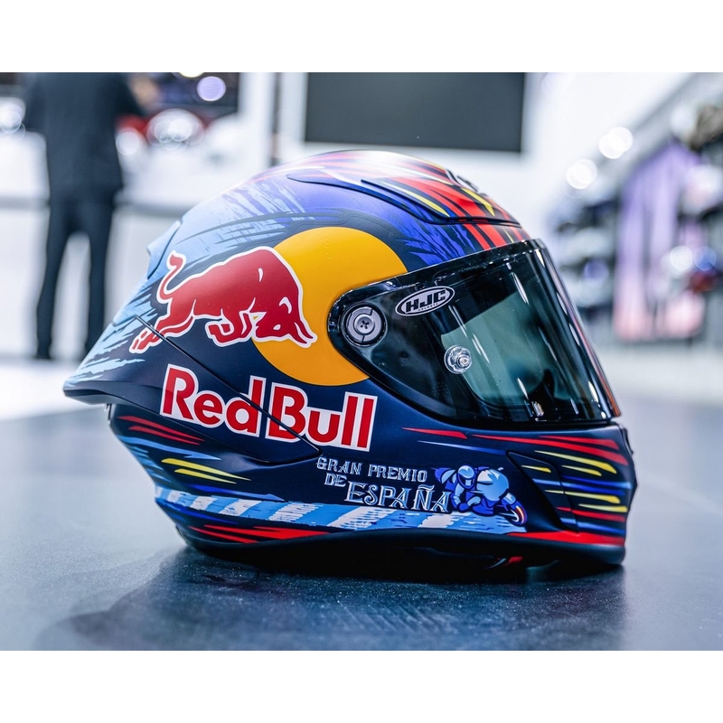 Casco integral de moto HJC RPHA 1 Redbull Jerez GP MC21SF rojo-amarillo-azul