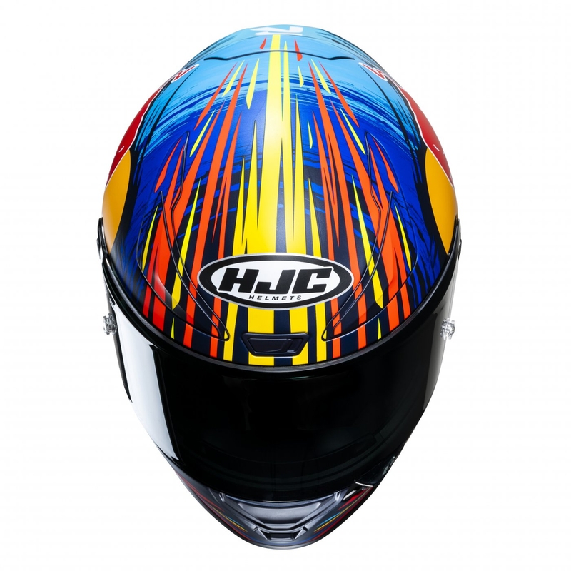 Casco integral de moto HJC RPHA 1 Redbull Jerez GP MC21SF rojo-amarillo-azul