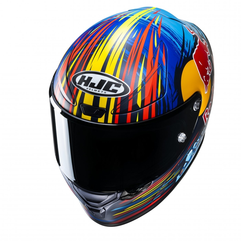 Casco integral de moto HJC RPHA 1 Redbull Jerez GP MC21SF rojo-amarillo-azul