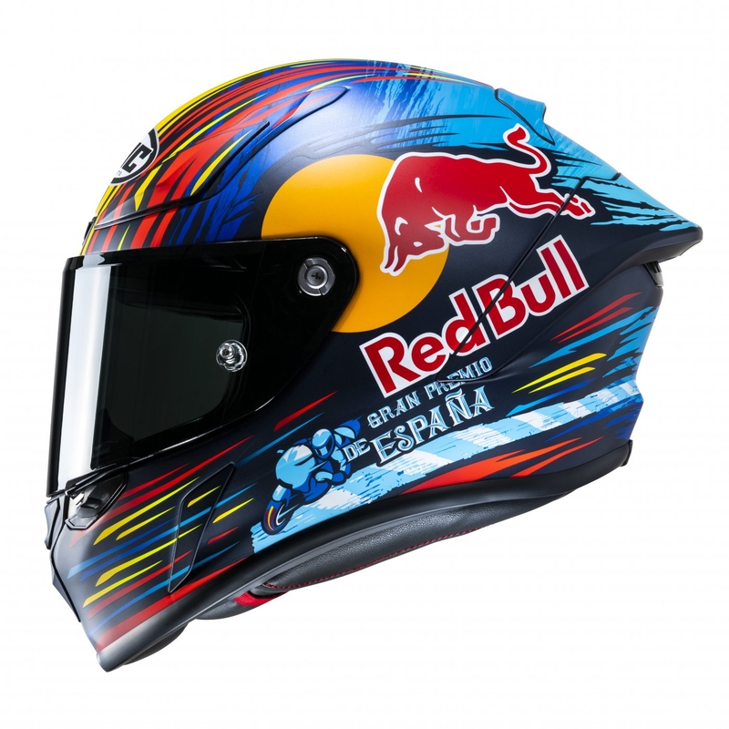Casco integral de moto HJC RPHA 1 Redbull Jerez GP MC21SF rojo-amarillo-azul