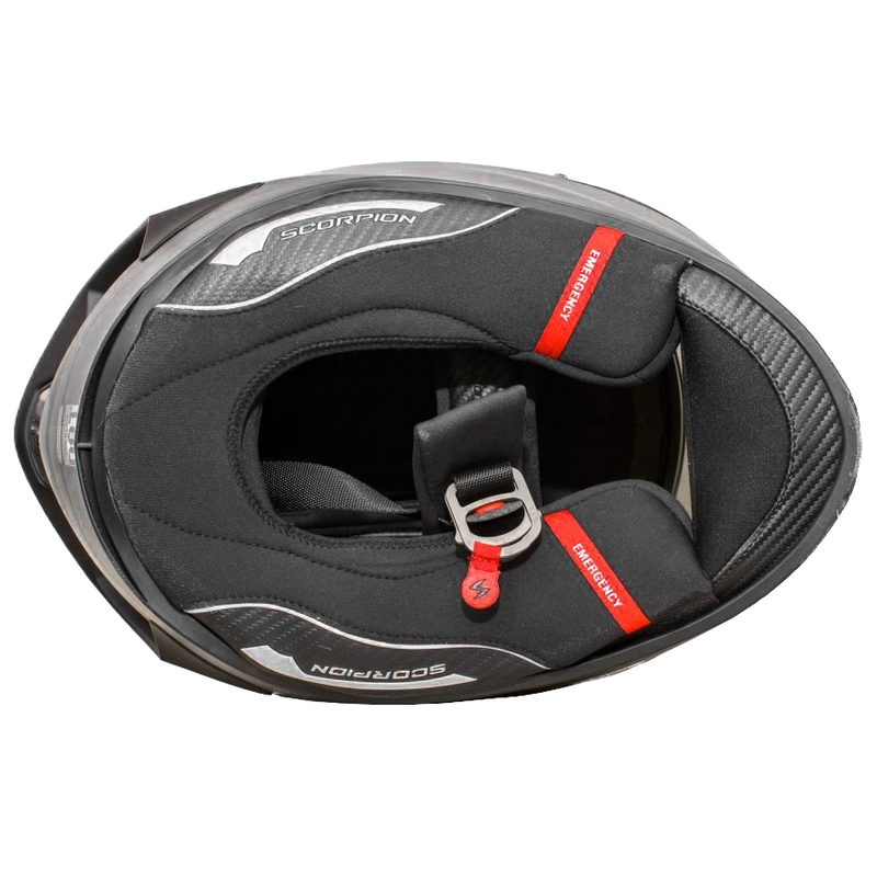 Interior del casco Scorpion EXO-R1 AIR EVO