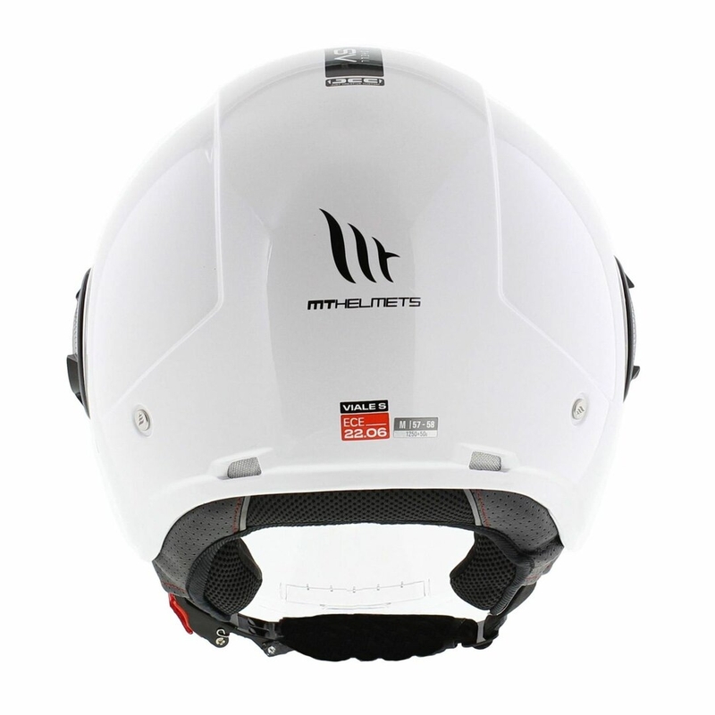 Casco de moto jet MT Viale SV S blanco brillante