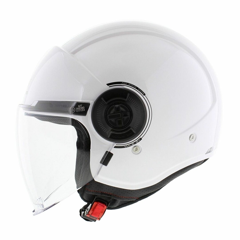Casco de moto jet MT Viale SV S blanco brillante