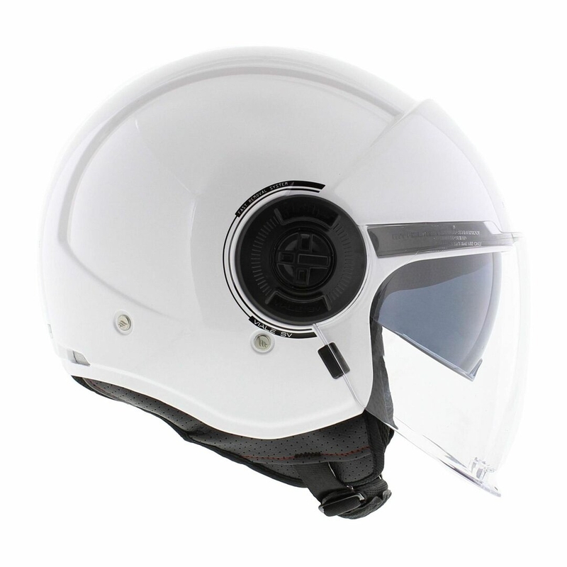 Casco de moto jet MT Viale SV S blanco brillante