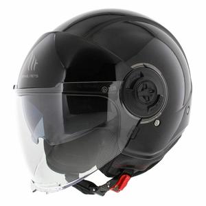 Casco de moto abierto MT Viale SV S negro brillo