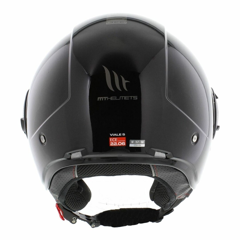 Casco abierto para motocicleta MT Viale SV S negro brillante
