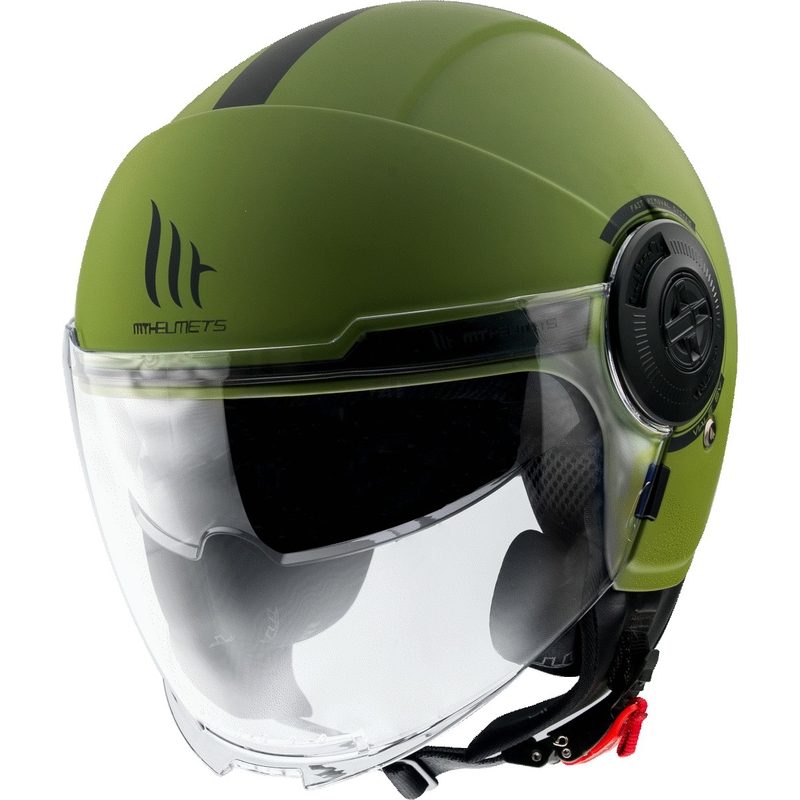 MT Viale SV S casco de moto abierto verde mate