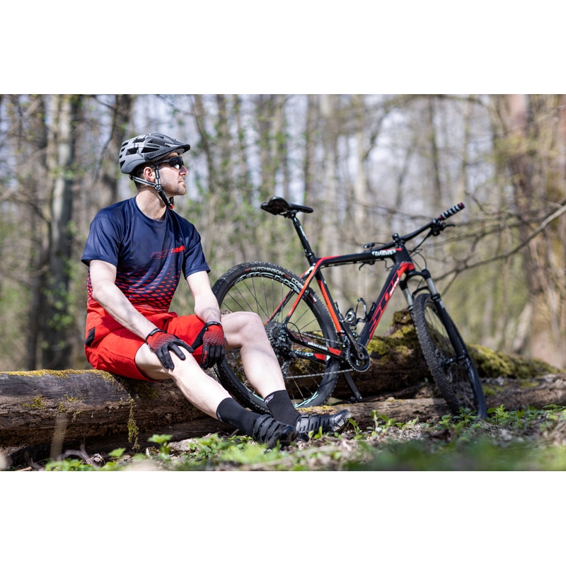 Dres FORCE MTB Angle modro-červený výprodej