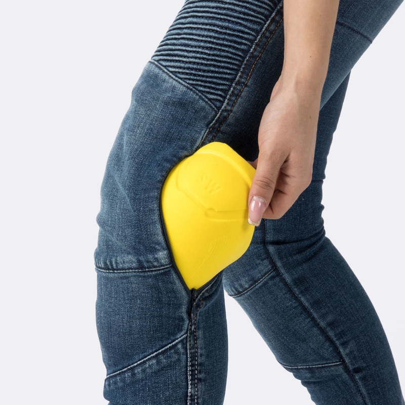 Vaqueros de moto Ozone Agness II de mujer en azul lavado liquidación