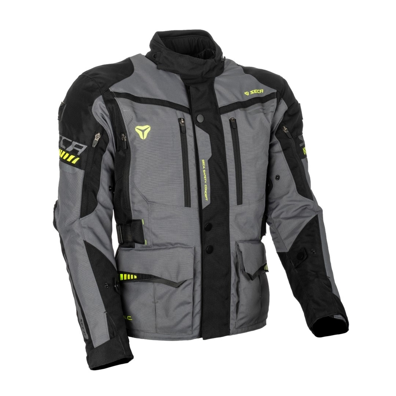 Chaqueta de moto SECA Arrakis II gris-negro liquidación