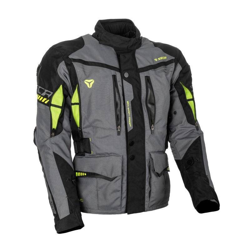 Chaqueta de moto SECA Arrakis II gris-negro liquidación