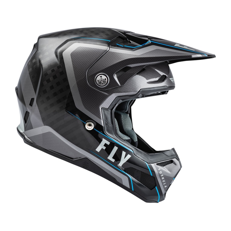 Casco de motocross FLY Racing Formula Axon negro-gris-azul