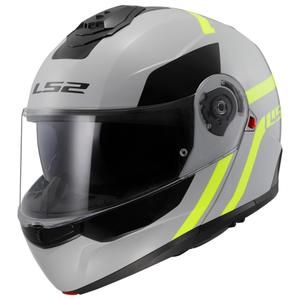 Casco abatible LS2 FF908 Strobe II Autox gris-amarillo fluo