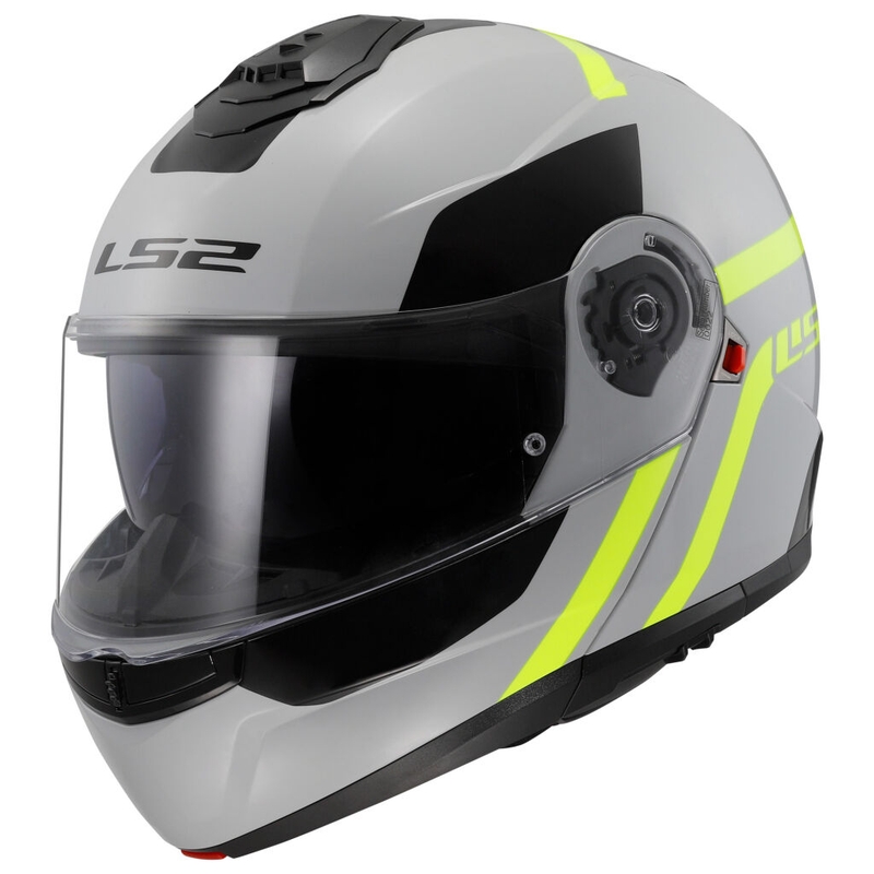 Casco abatible LS2 FF908 Strobe II Autox gris-amarillo fluo