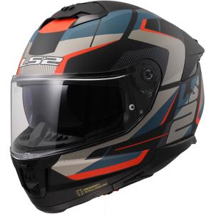 Casco integral de moto LS2 FF808 Stream II Road Negro y Azul