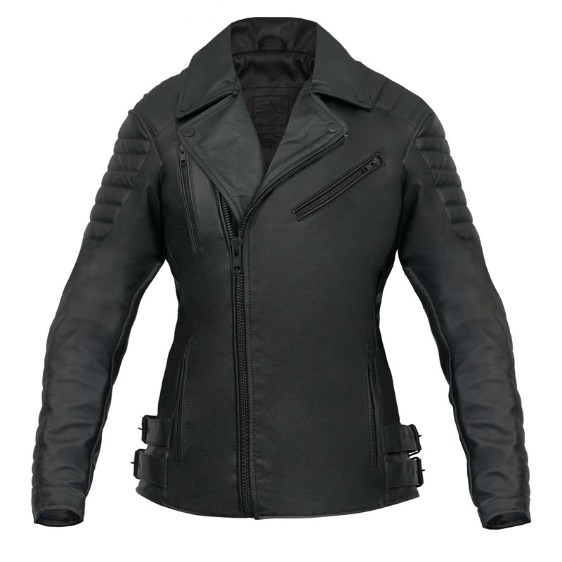 Chaqueta moto mujer BROGER Ohio negra liquidación