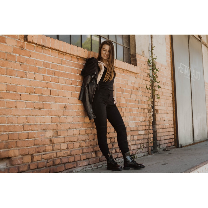 Chaqueta de moto Ozone Striker para mujer Negro