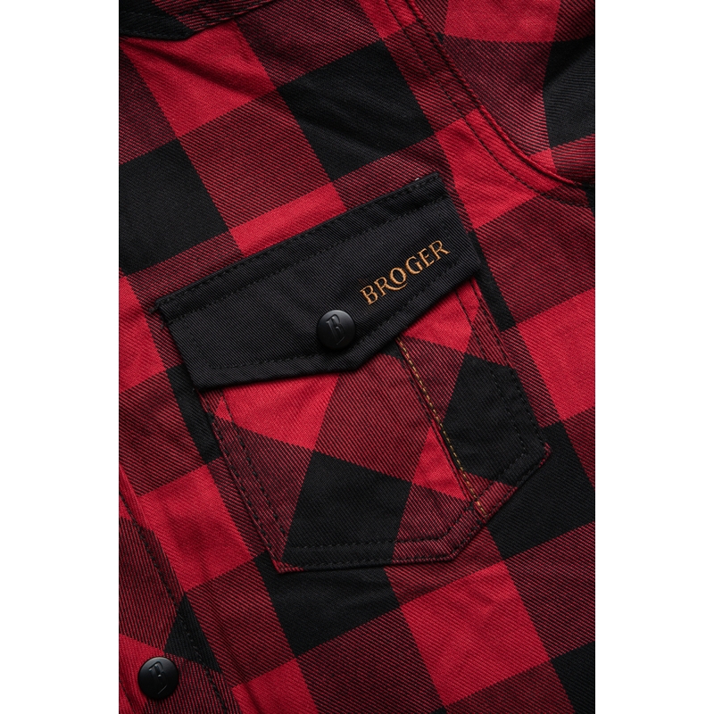 Camiseta moto mujer BROGER Alaska negro-rojo liquidación