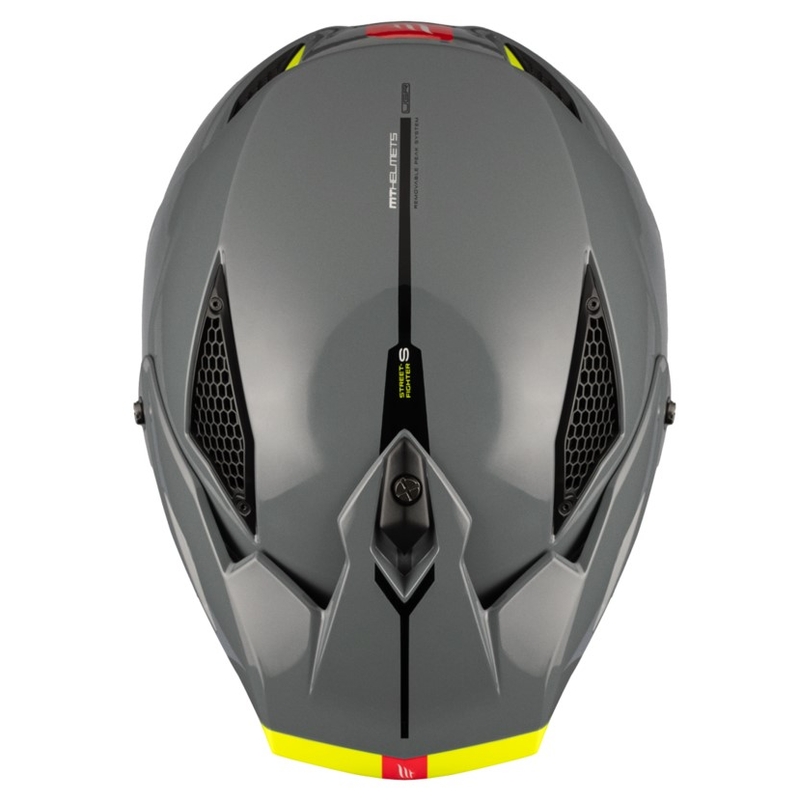 Casco jet MT Streetfighter SV S Solid A22 gris brillante