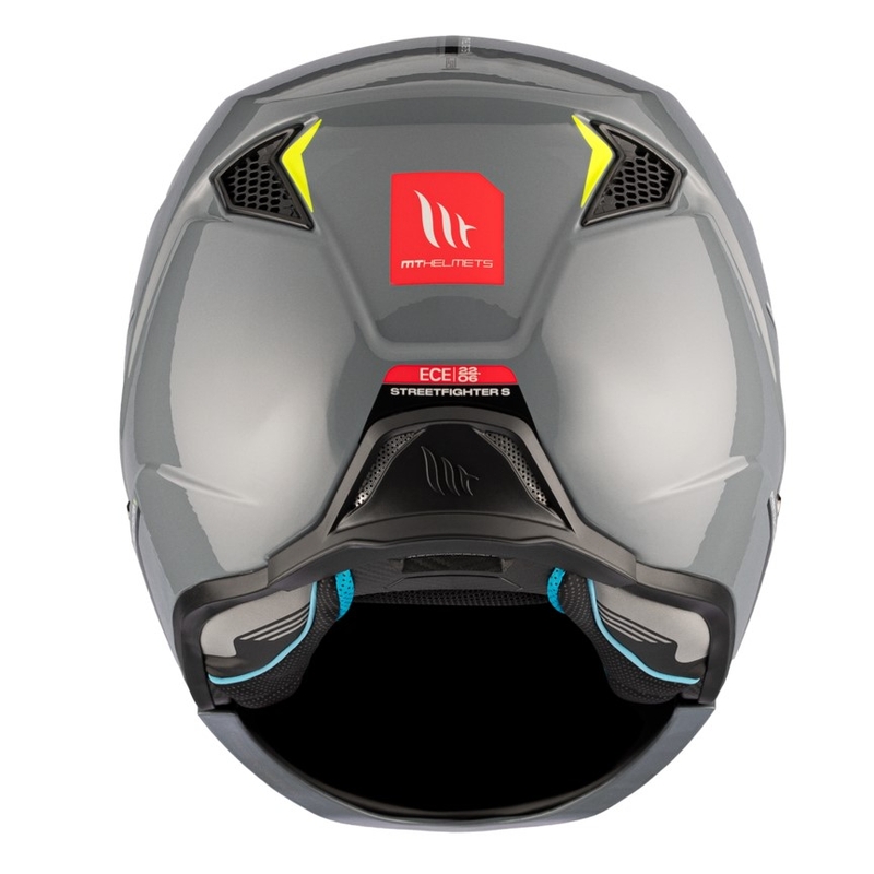 Casco jet MT Streetfighter SV S Solid A22 gris brillante