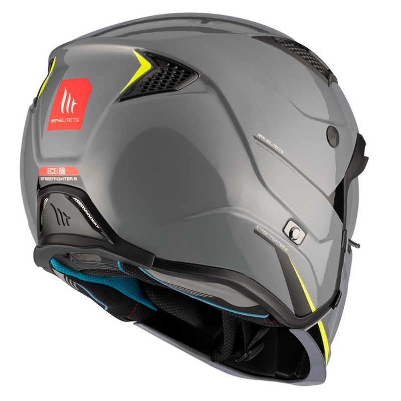 Casco jet MT Streetfighter SV S Solid A22 gris brillante