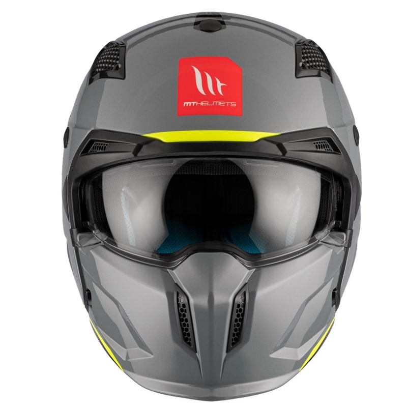 Casco jet MT Streetfighter SV S Solid A22 gris brillante
