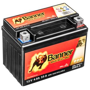 Batería de gel Banner Bike Bull Gel 12V, YB4L-B, 4AH, 40A